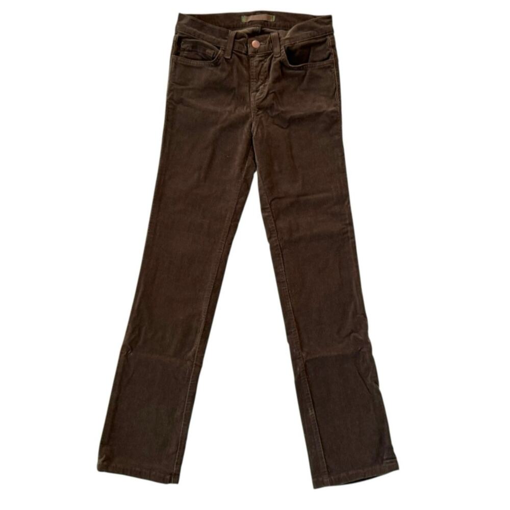 J BRAND Brown Corduroy Jeans Straight Leg Denim Pants Stretch Womens Size 26